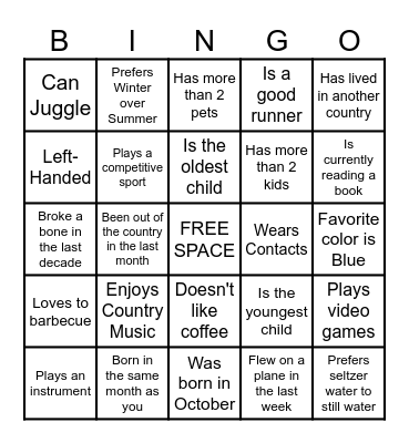 LAXOZ Summer Kickoff Bingo Card