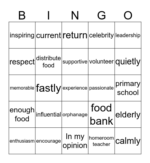 Bingo Card