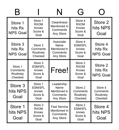 District 526 NPS Bingo Card