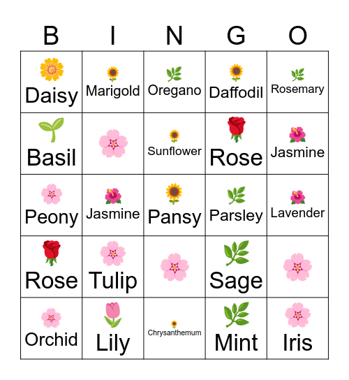 SPRING FLING BINGO Card