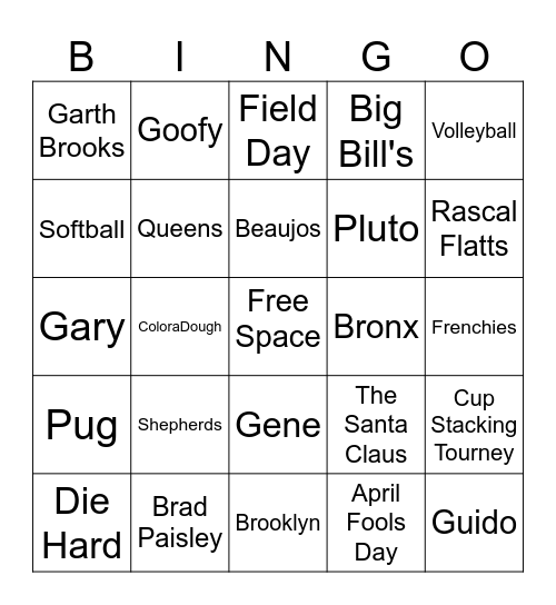 How Well Do You Know Alex? Bingo Card