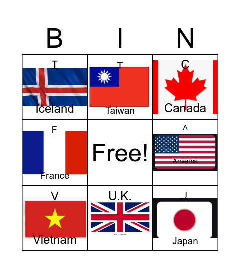 國際教育 Bingo Card