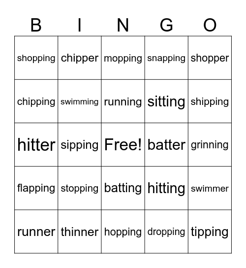 doubling rule Bingo Card