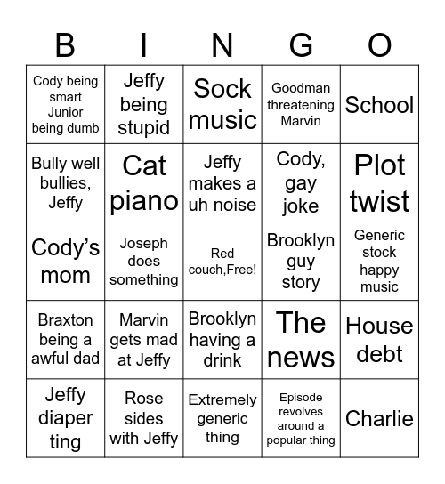 Untitled sml Bingo Card