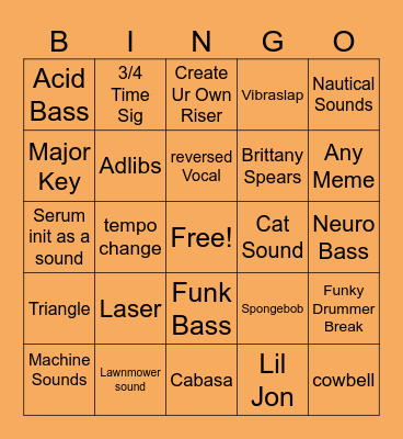 Producer Bingo Card