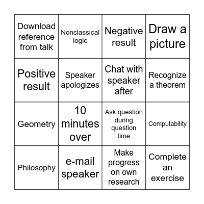 ASL Conference Bingo Card