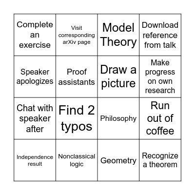 ASL Conference Bingo Card