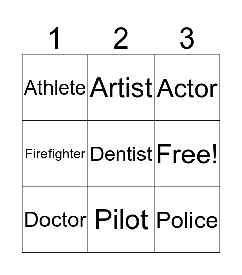 Job Bingo Card