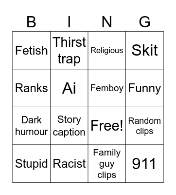 Insta Bingo Card