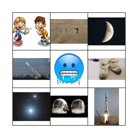 de ruimte Bingo Card