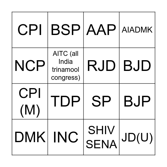Topic 6: Lessons 1-3 Bingo Card