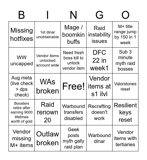 Turbo bingo Card