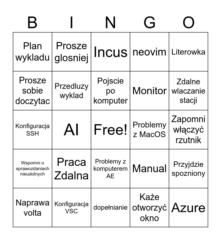 Ato XDD Bingo Card