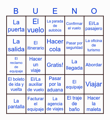 A2U1L1 Vocabulary Bingo Card