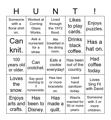 FIND SOMEONE WHO... Bingo Card