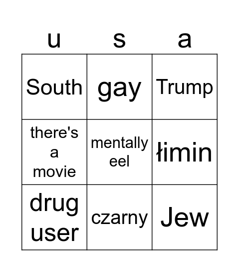pochmarka bingo Card