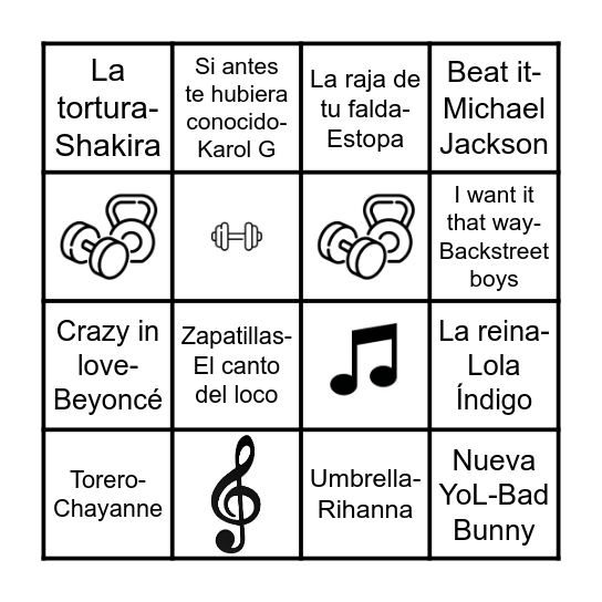 Nougym Bingo Card