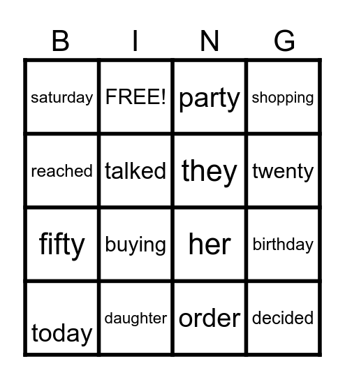 Bingo Card
