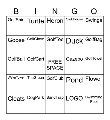 BAYWOOD GREENS BINGO  Name:______________________  Phone:_________________ Bingo Card