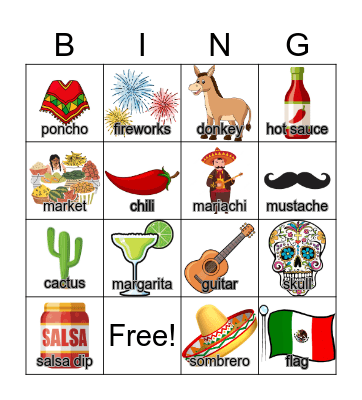 MEXICO Bingo Card