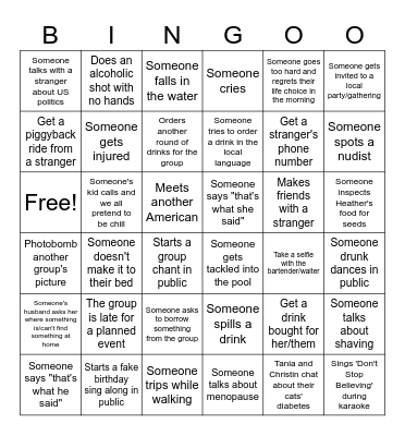 Let's Make Poor Choices  - Partner Bingo Card