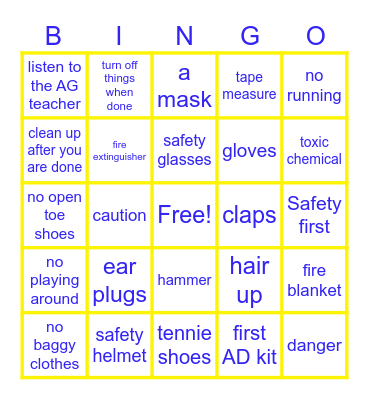 AG bingo Card