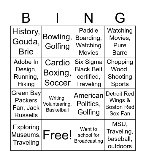 Trademark Bingo Card