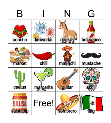 MEXICO Bingo Card