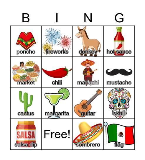 MEXICO Bingo Card
