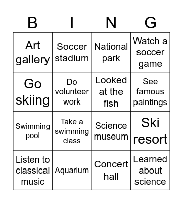 CO5 U1 Bingo Card