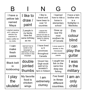 Magnify Team BINGO Card