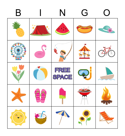 Summer Bingo Card