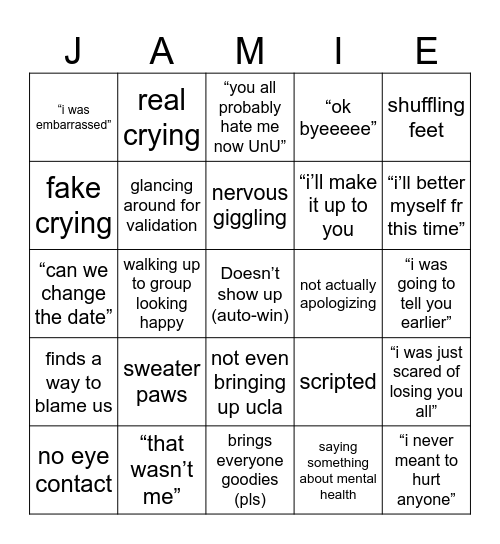 hmmmmmmm…. Bingo Card