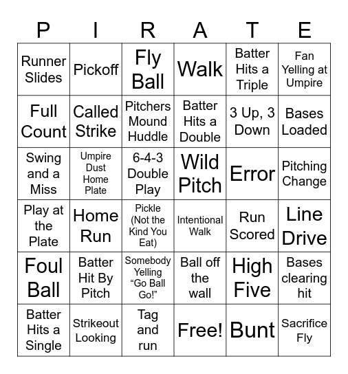 PIRATE BINGO Card