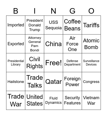 CNN 10 5/13/25 Bingo Card