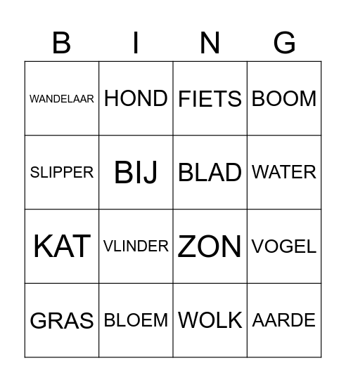 Bingo Card