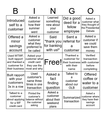 Bingo Card