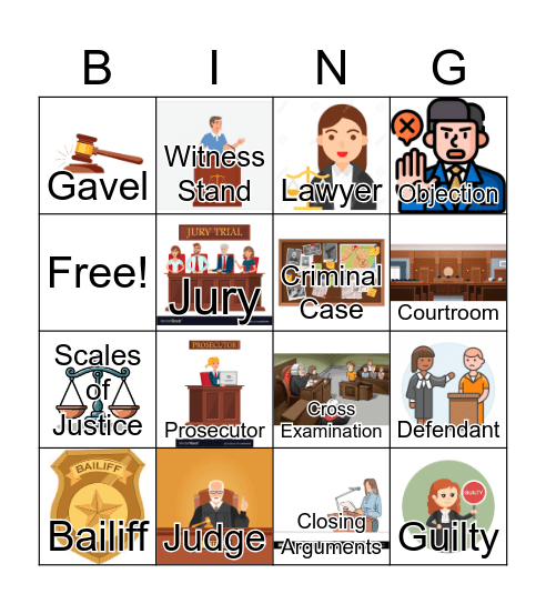 Law Bingo Card
