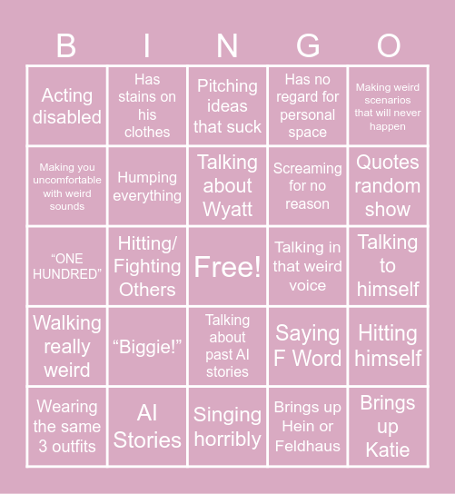 Deven Bingo Card