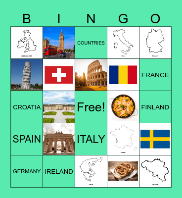 Europe Bingo Card