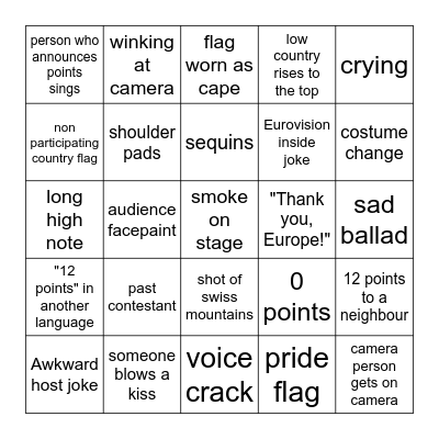 Grand Finale Bingo 2025 Bingo Card