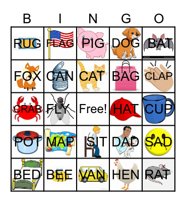 Sight Word Bingo Card