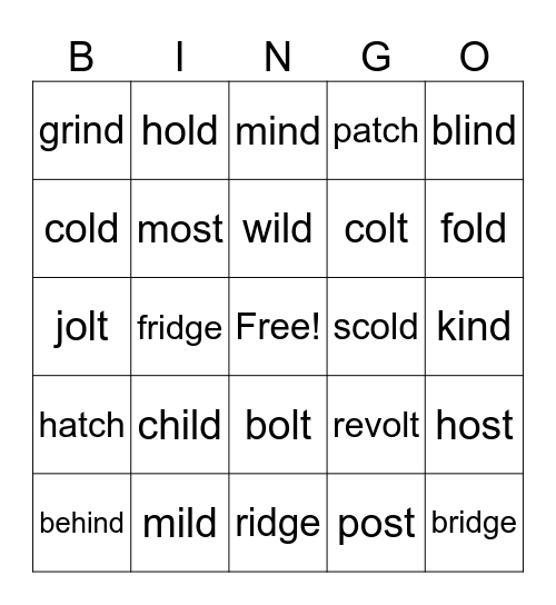 ILD*OLD*IND*OLT*OST + REVIEW Bingo Card