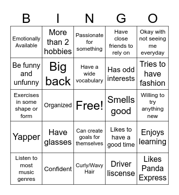 Are you Angel's type? 🤯 Bingo Card