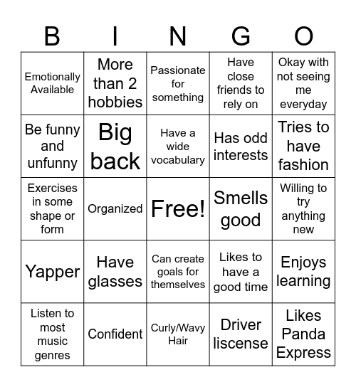 Are you Angel's type? 🤯 Bingo Card