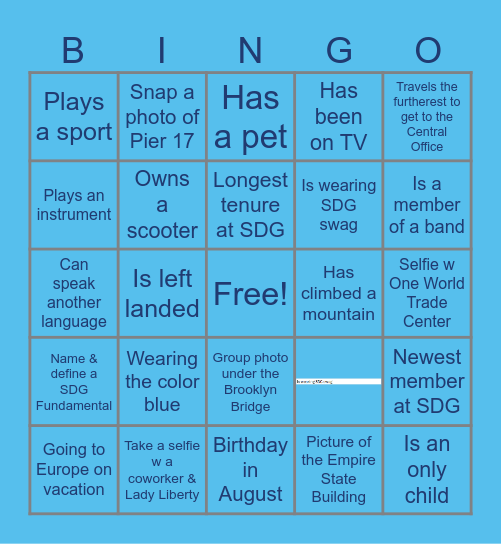 Building Coworker Knowledge Bingo Card
