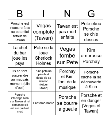 Kinnporsche episode 8 Bingo Card