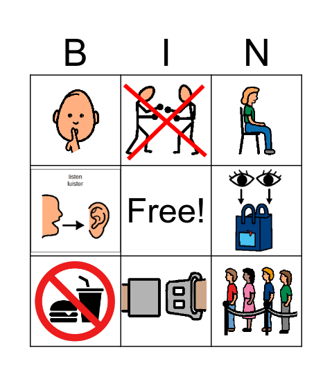 Bus safety Bingo Card