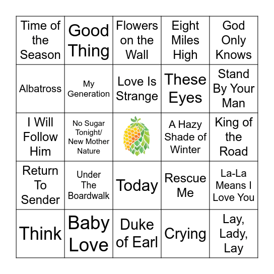 60's a Gas Bingo Card