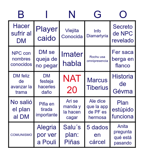 Bingo Martu Bingo Card